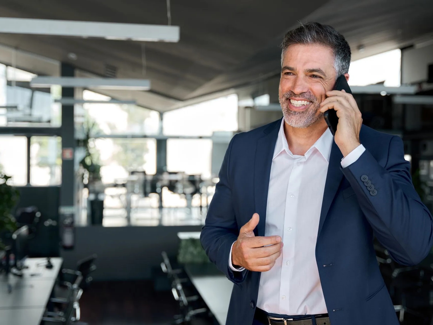 Businessman using a phone